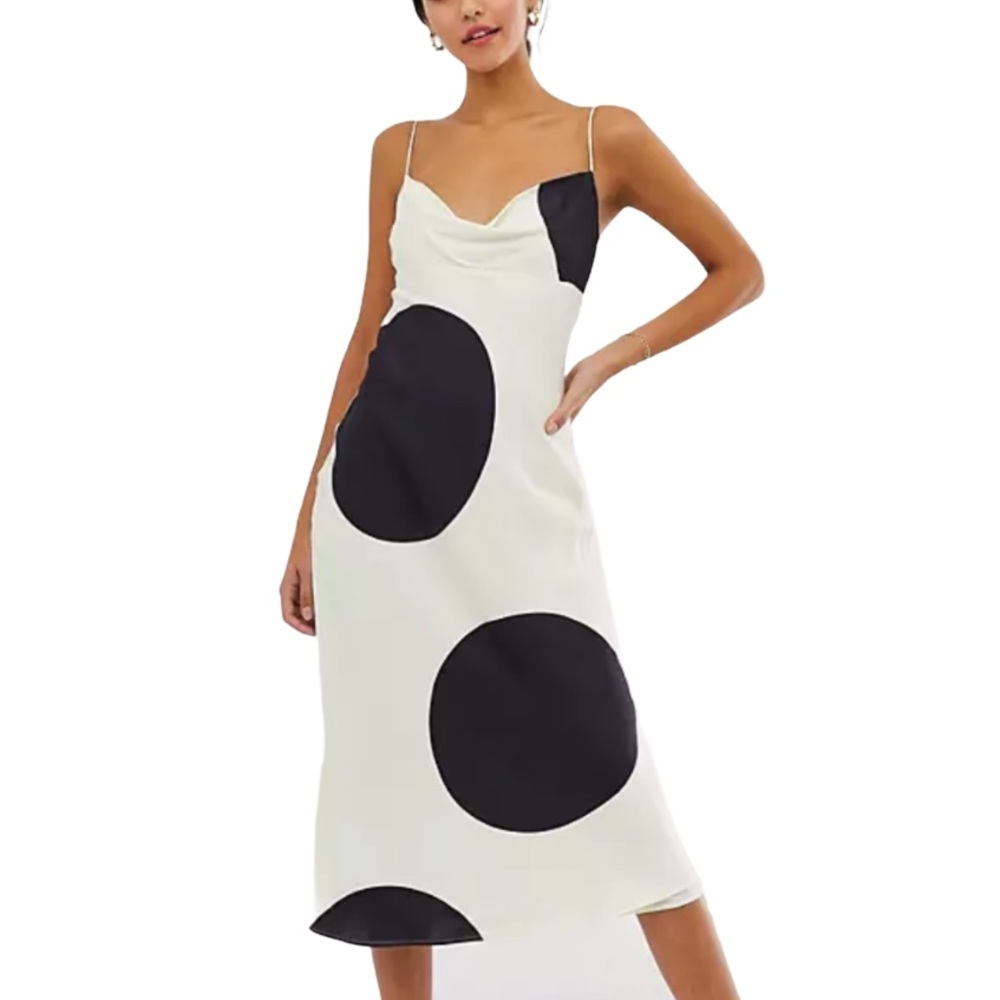 C/Meo Collective Sectional Polka Dot Midi Dress